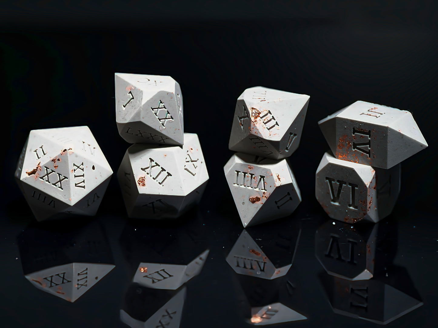 Roman Copper Dice Set